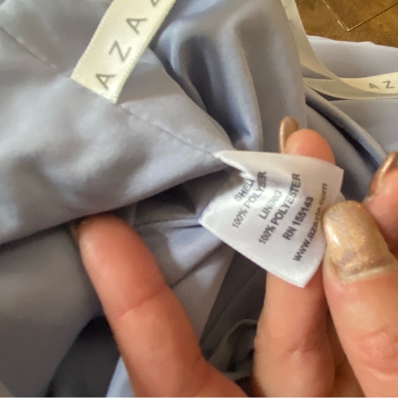 Azazie Dusty Dusty Lavender Maxi Gown V-Neck Flutter Sleeve Bridesmaid Dress - Picture 14 of 17